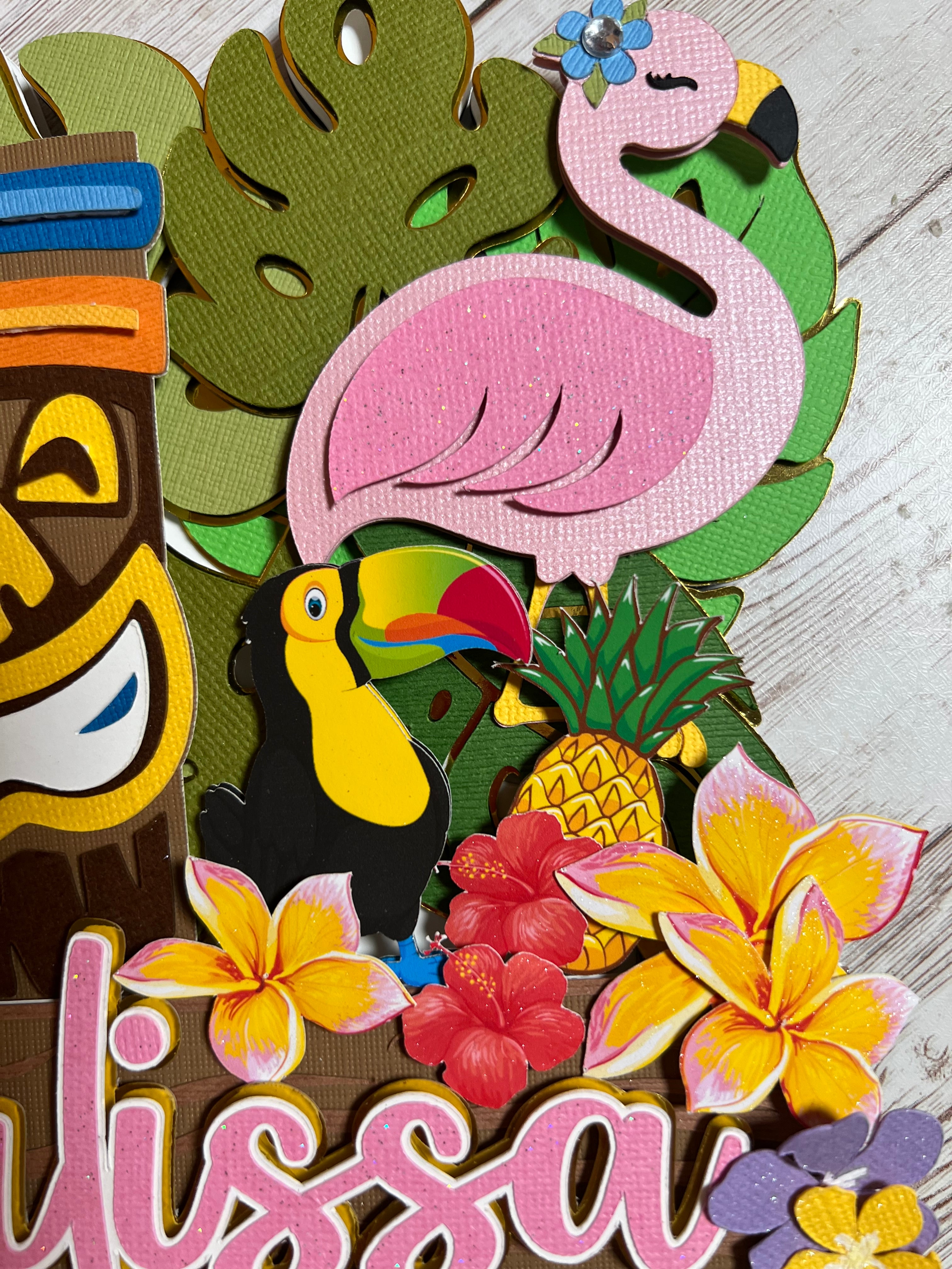 Tropical cake topper