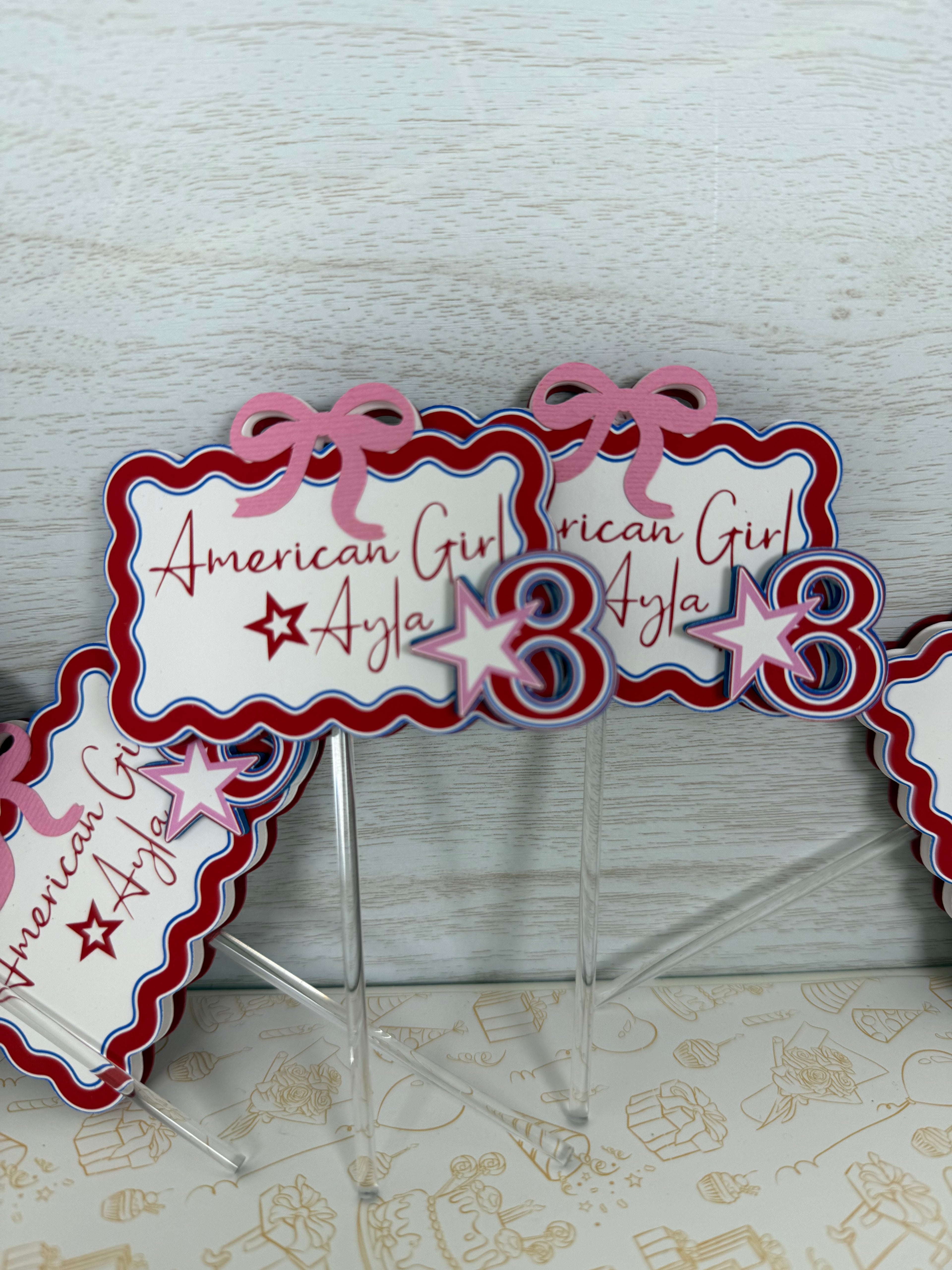 American Girl Cupcake Toppers