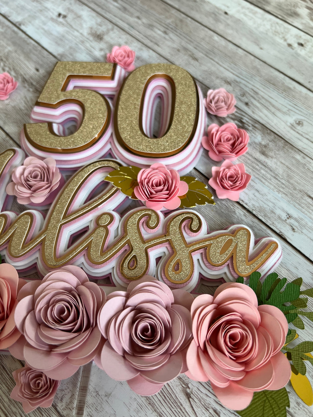 Flower cake topper 