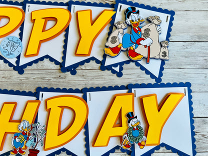 Scrooge McDuck Birthday Banner