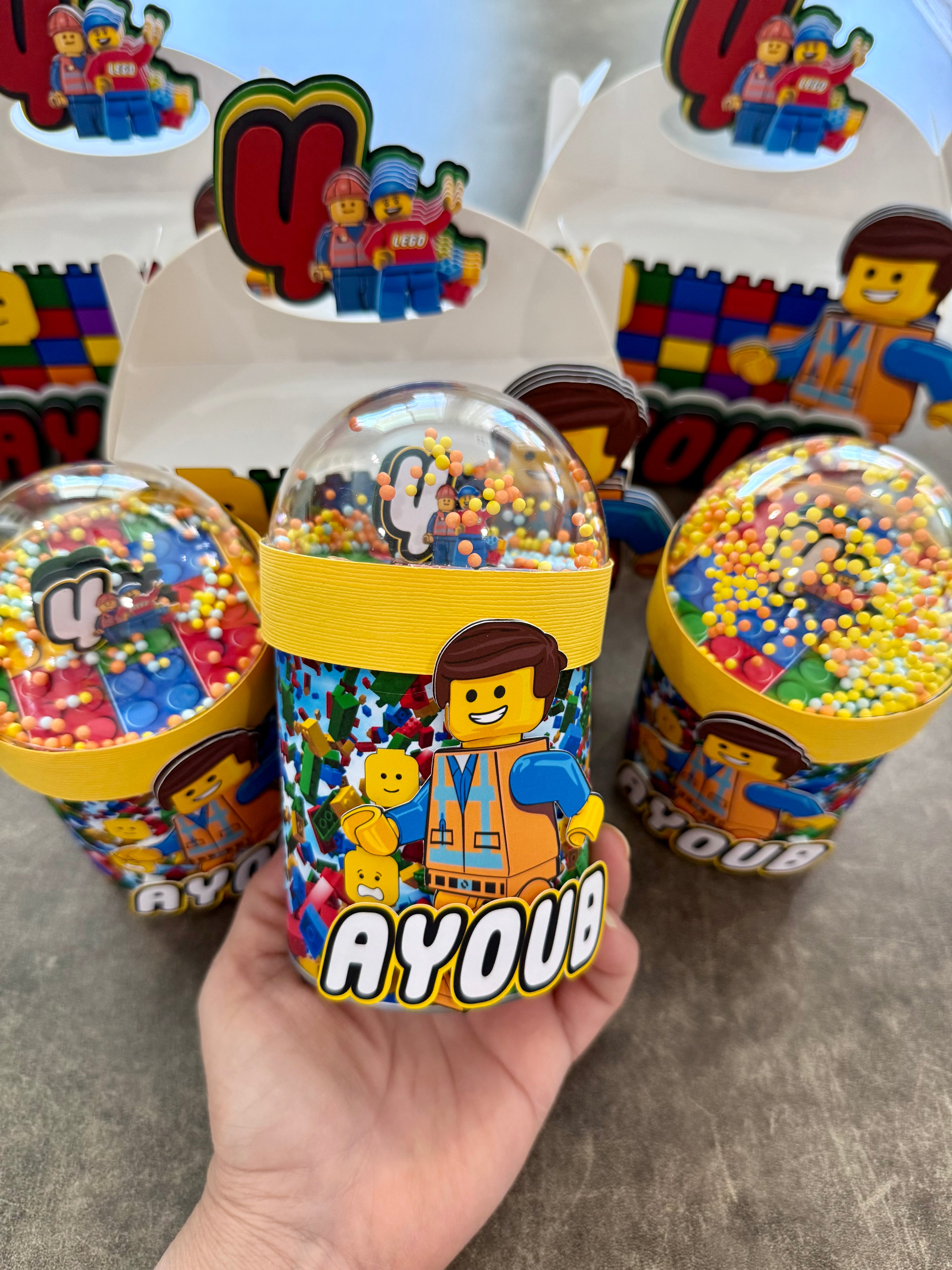 Lego Shaker Chip Cans