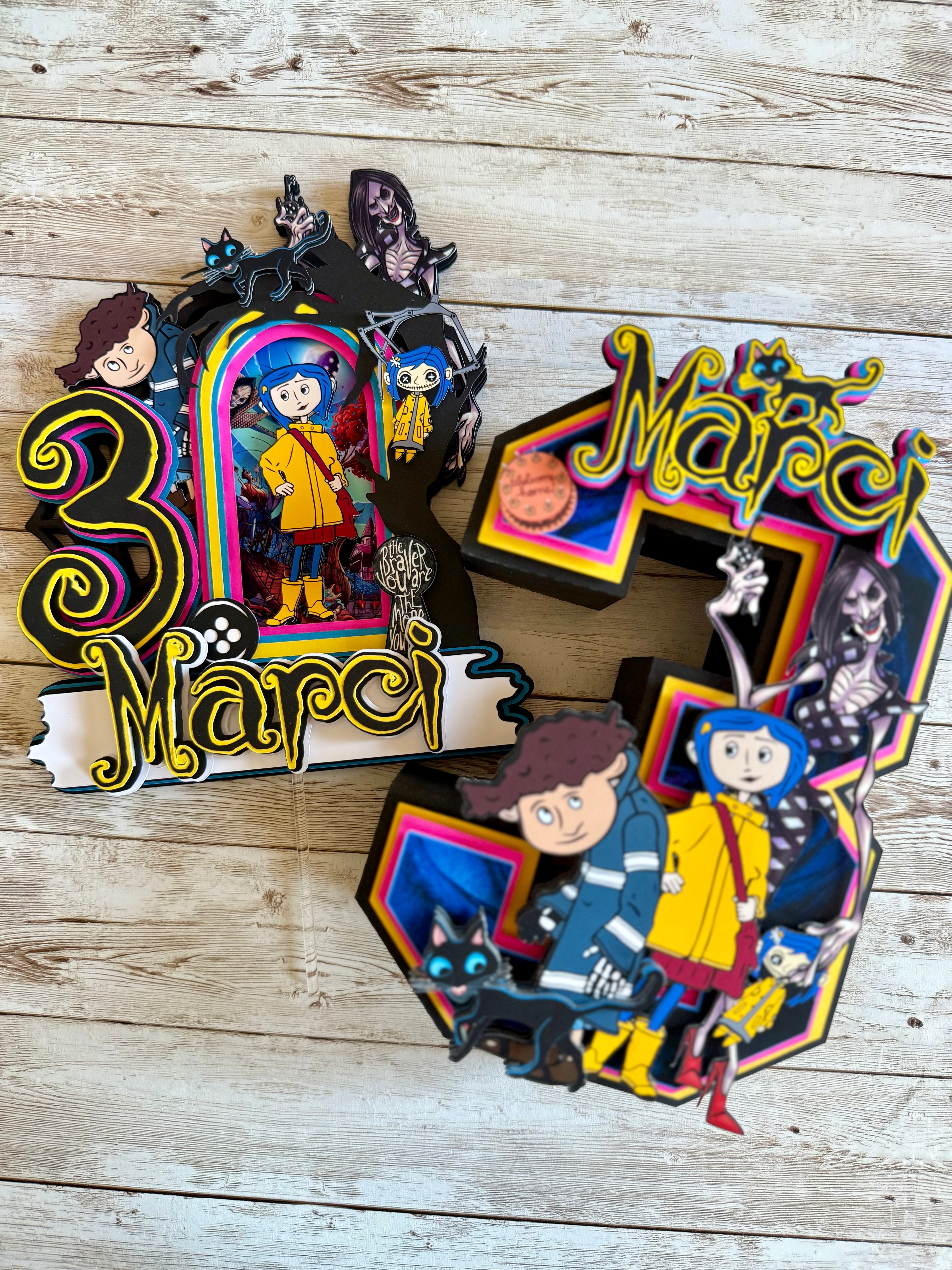 Coraline cake topper