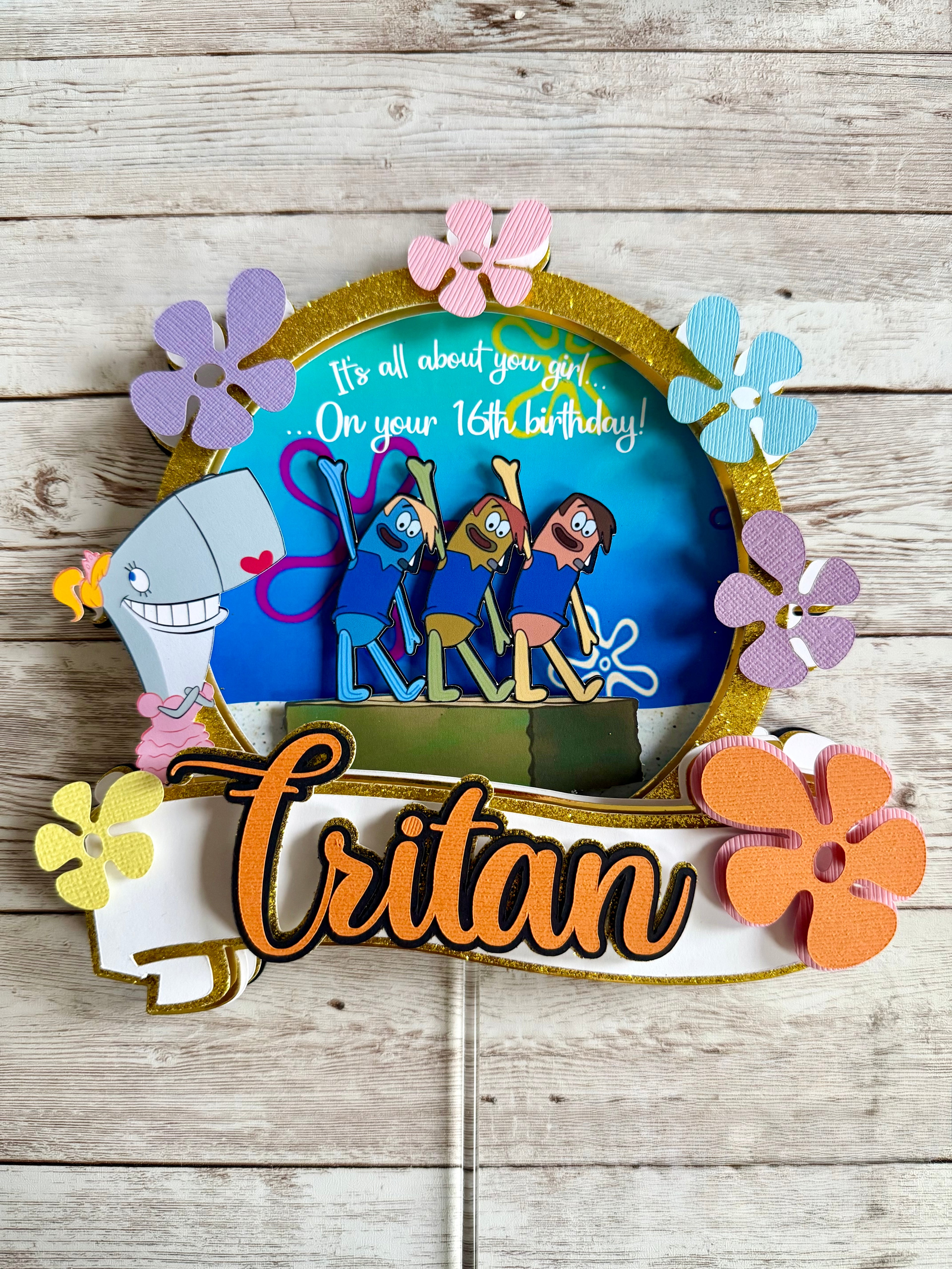 Boys who cry cake topper