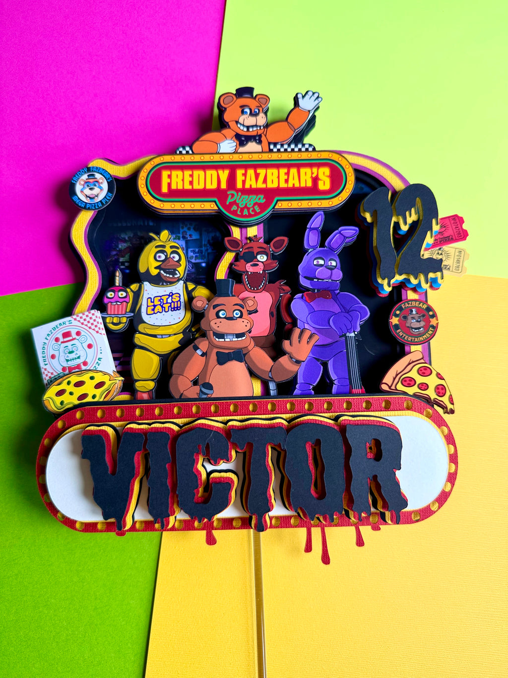 FIVE NIGHTS AT FREDDYS CAKE TOPPER
