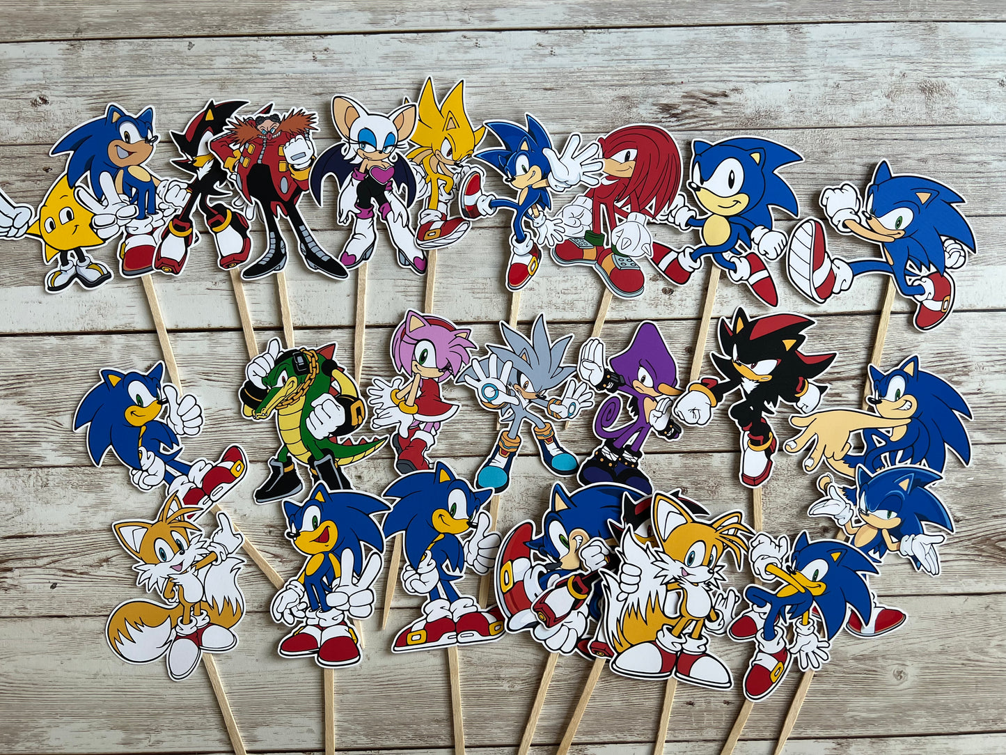 Sonic The Hedgehog Cupcake Toppers