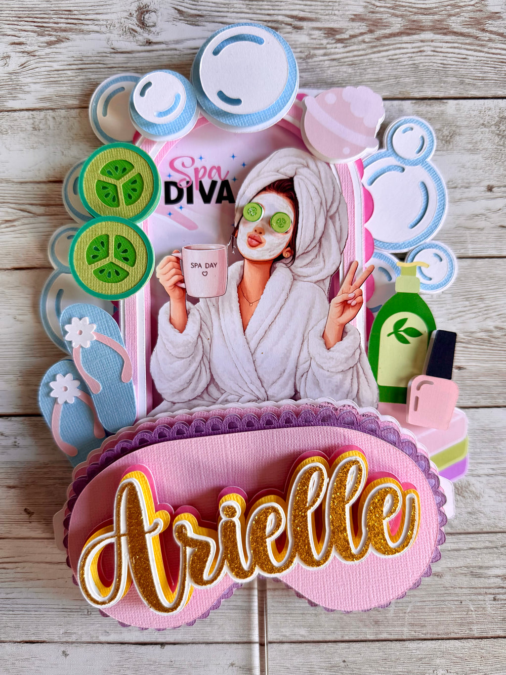 Spa Day Cake Topper