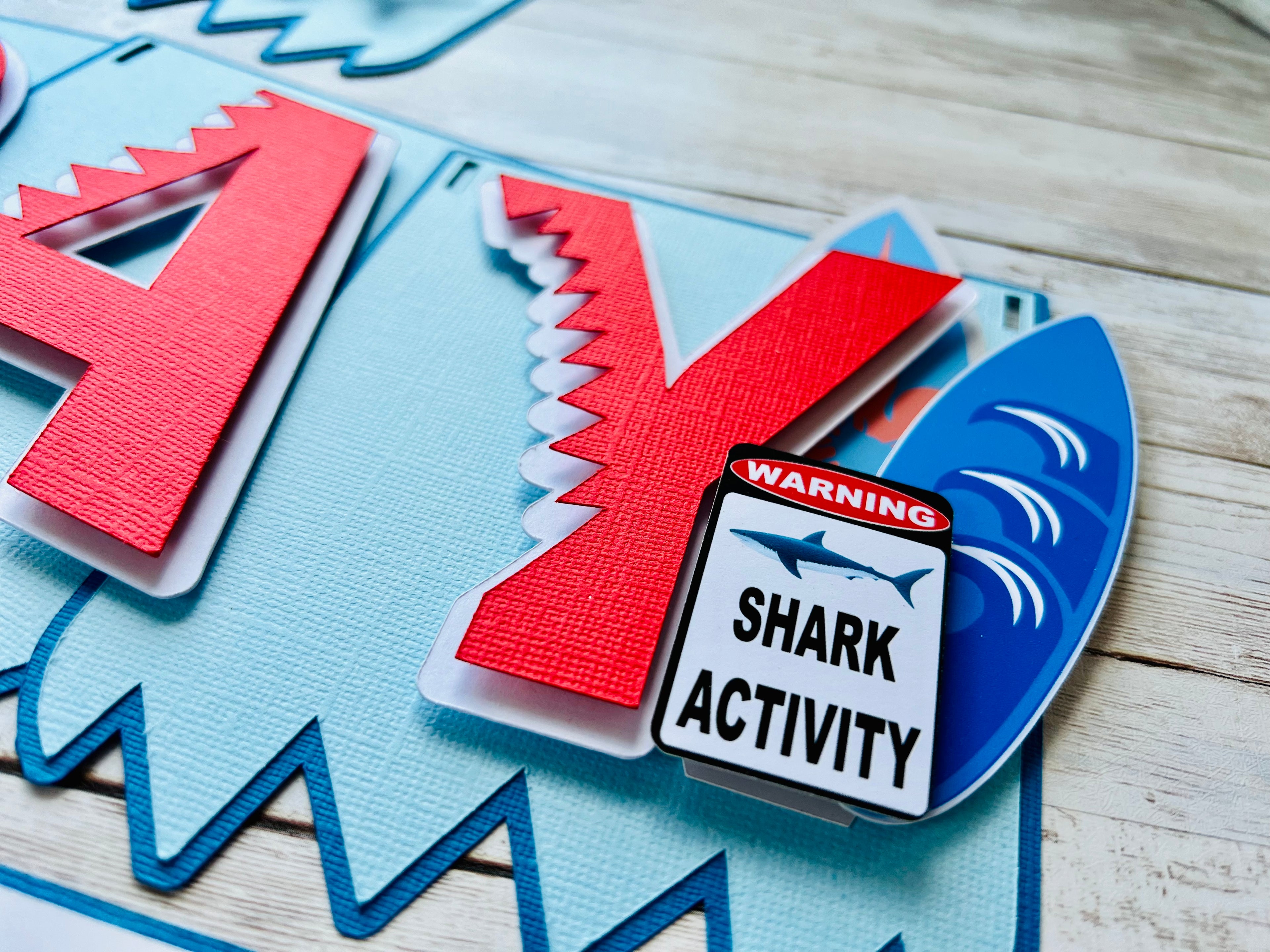 shark birthday banner