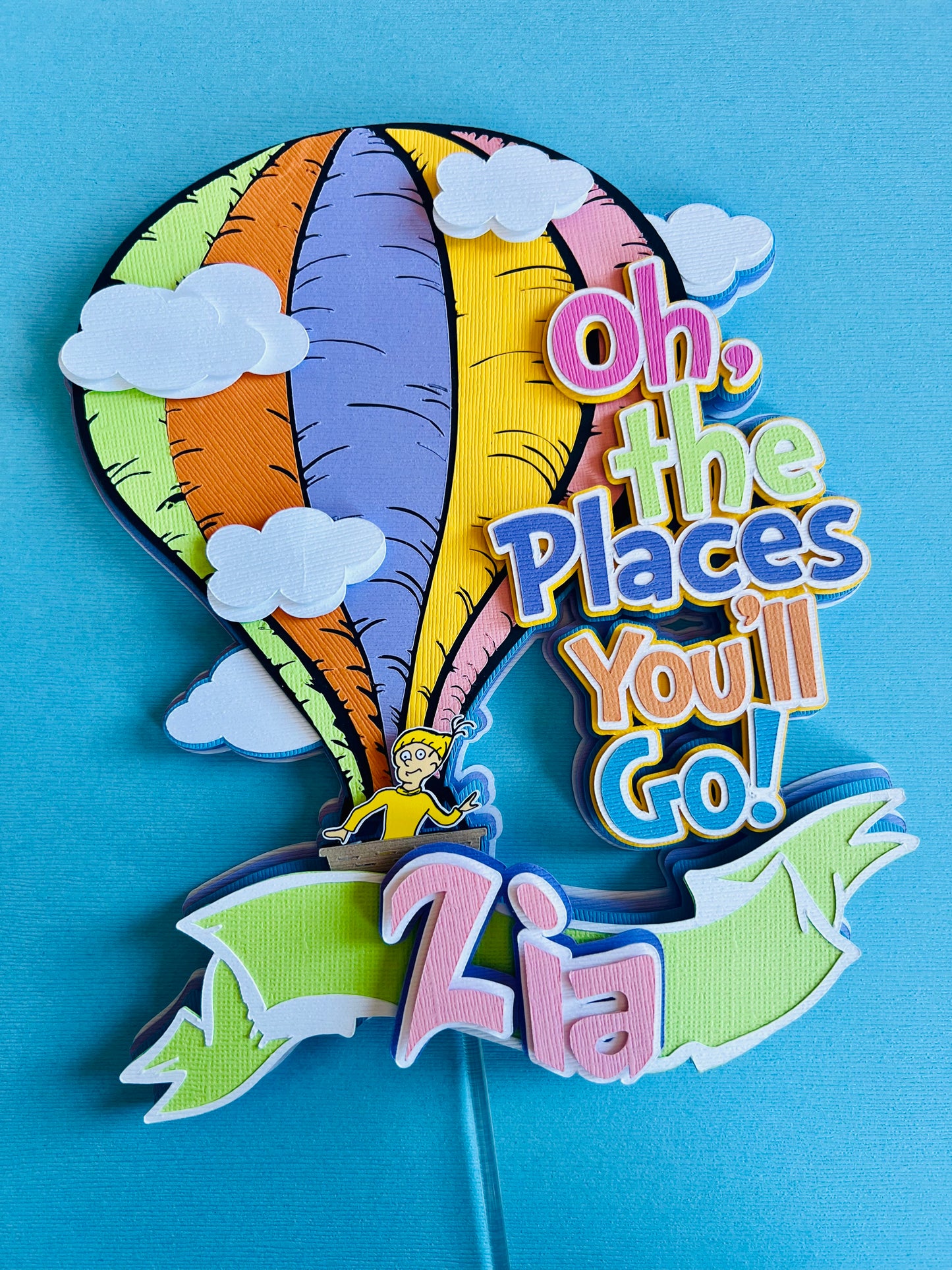 oh the places youll go cake topper