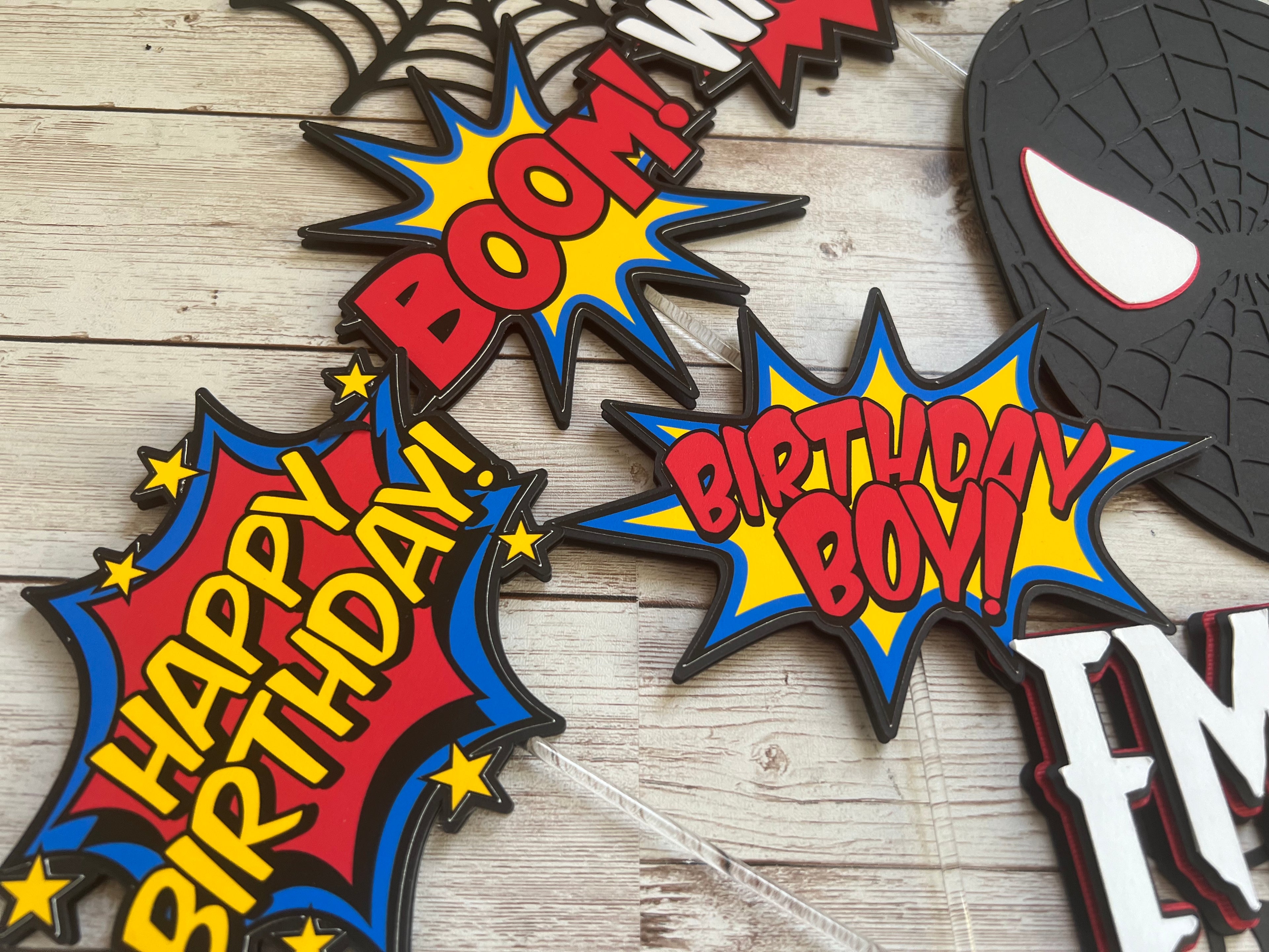 Spiderman Cake Toppers Set