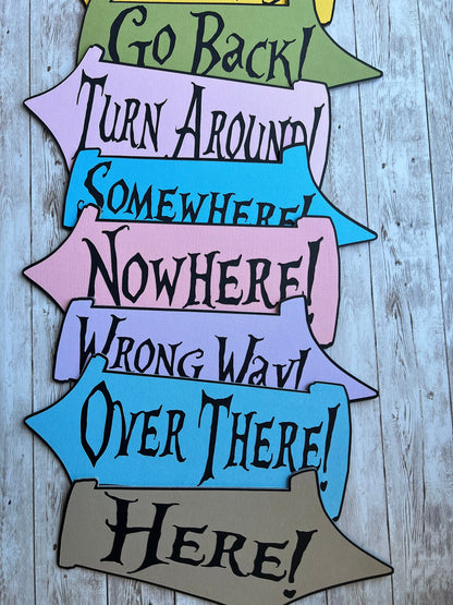 Alice in Wonderland Custom Arrow Signs