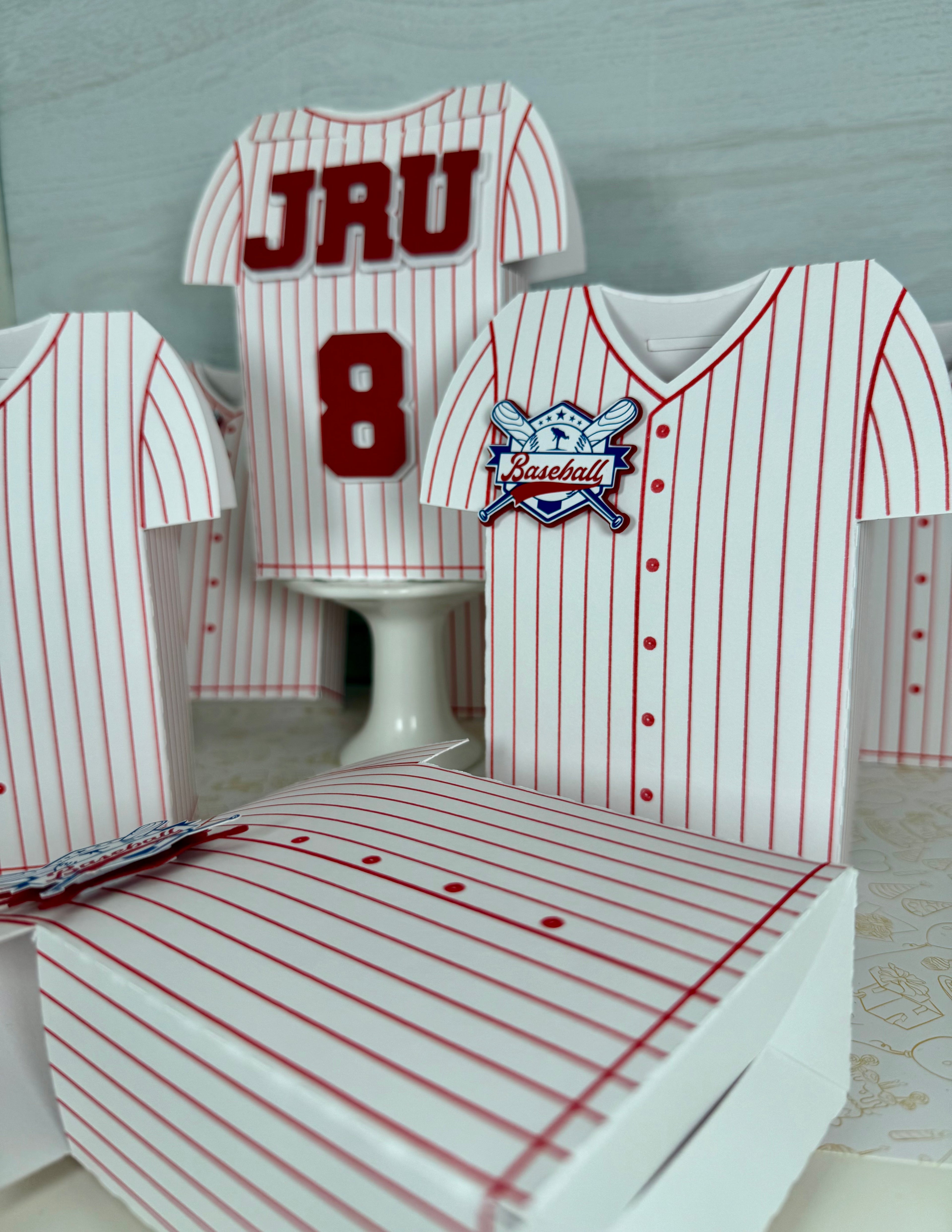 Jersey baseball favor boxes