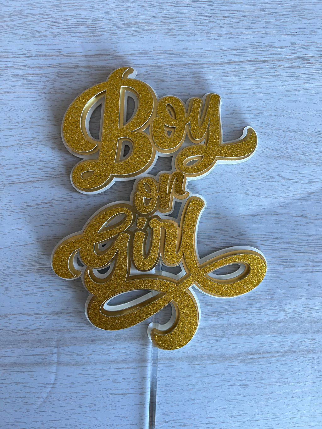 baby gender reveal cake topper