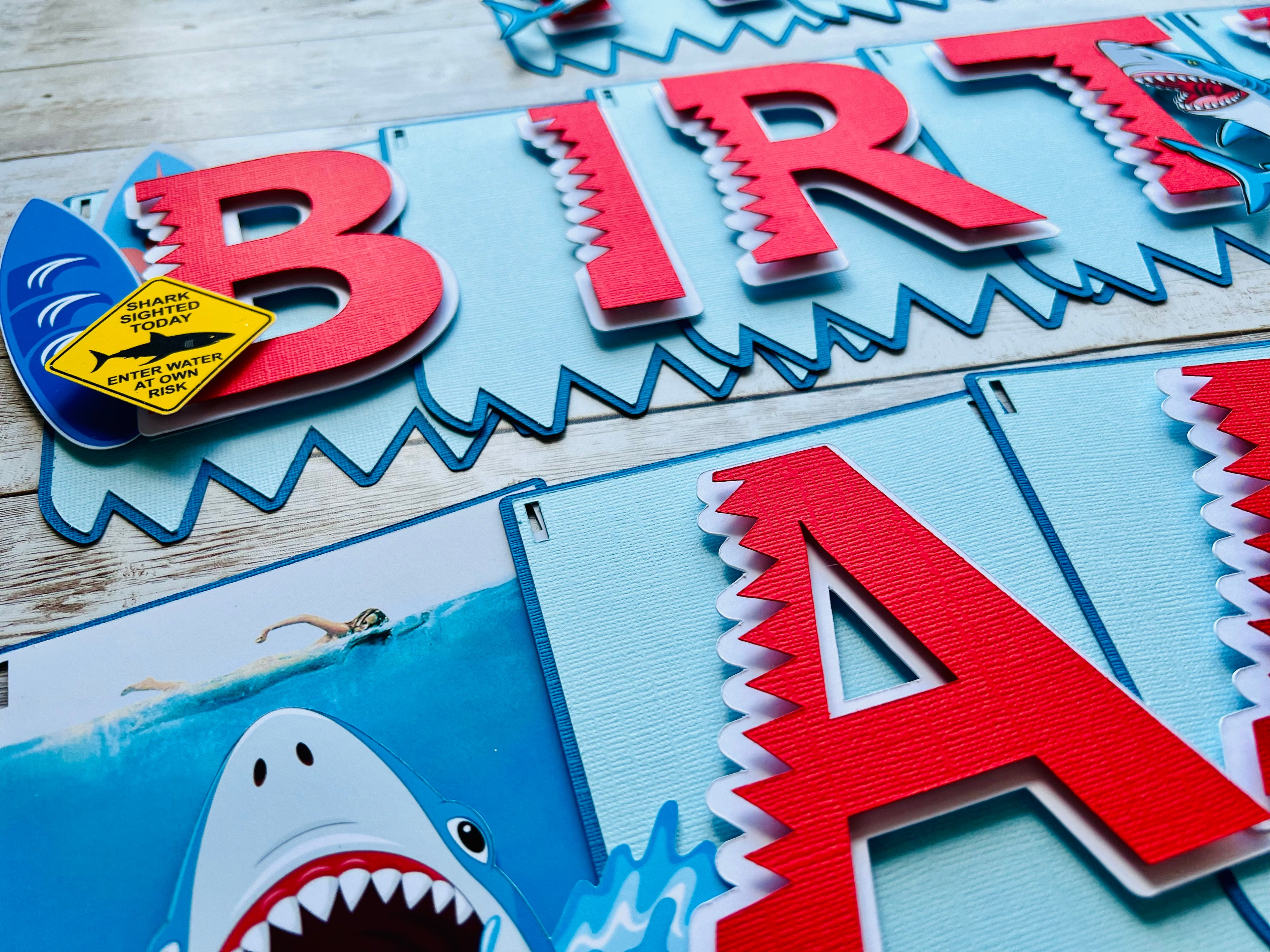 jaws birthday banner