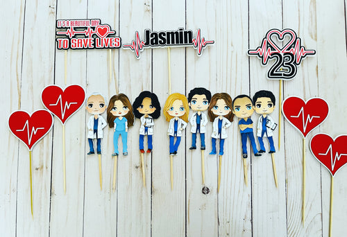 GREY'S ANATOMY CUPCAKE TOPPERS