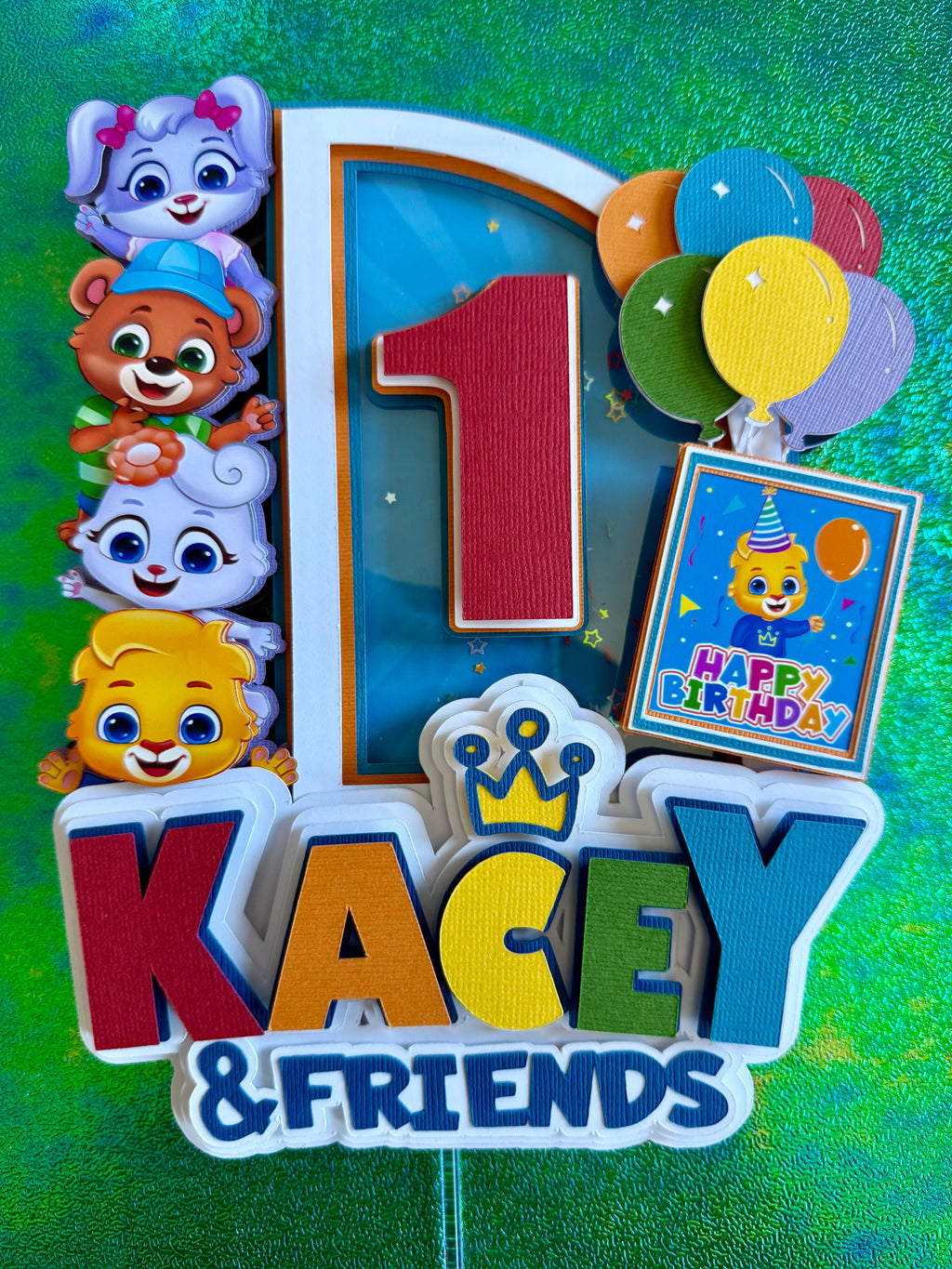 Lucas and friends cake topper