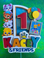 Lucas and friends cake topper