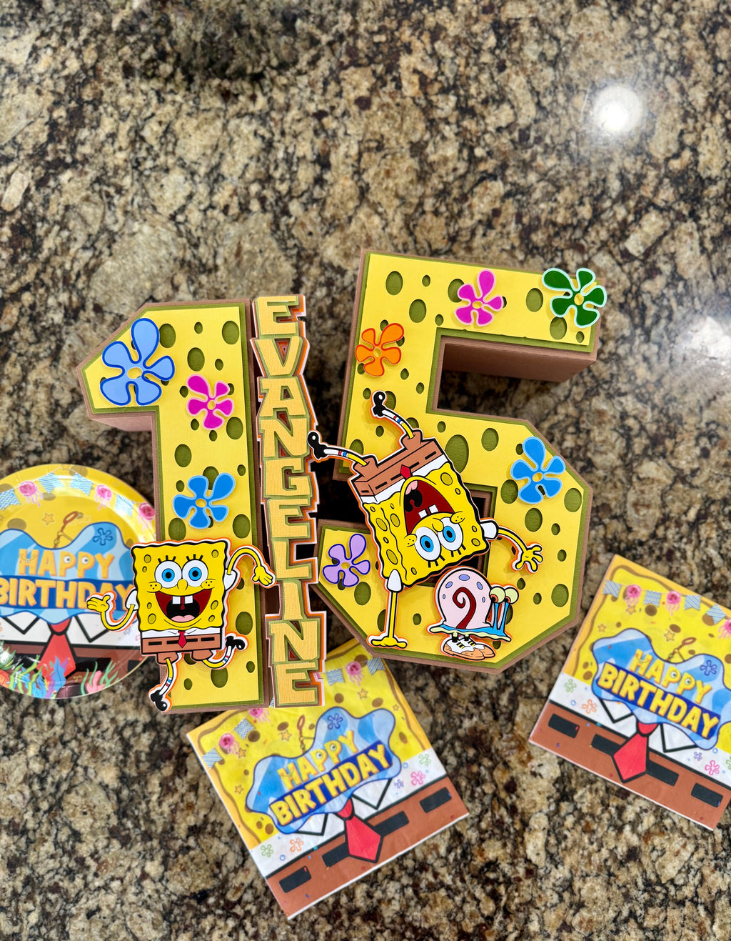 Sponge 3D Numbers