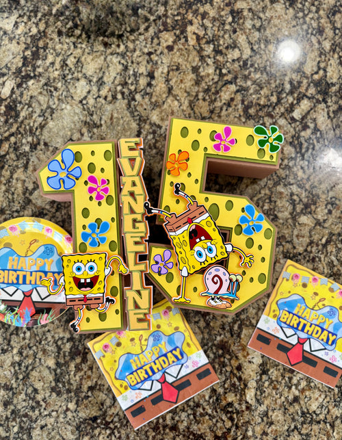 Sponge 3D Numbers