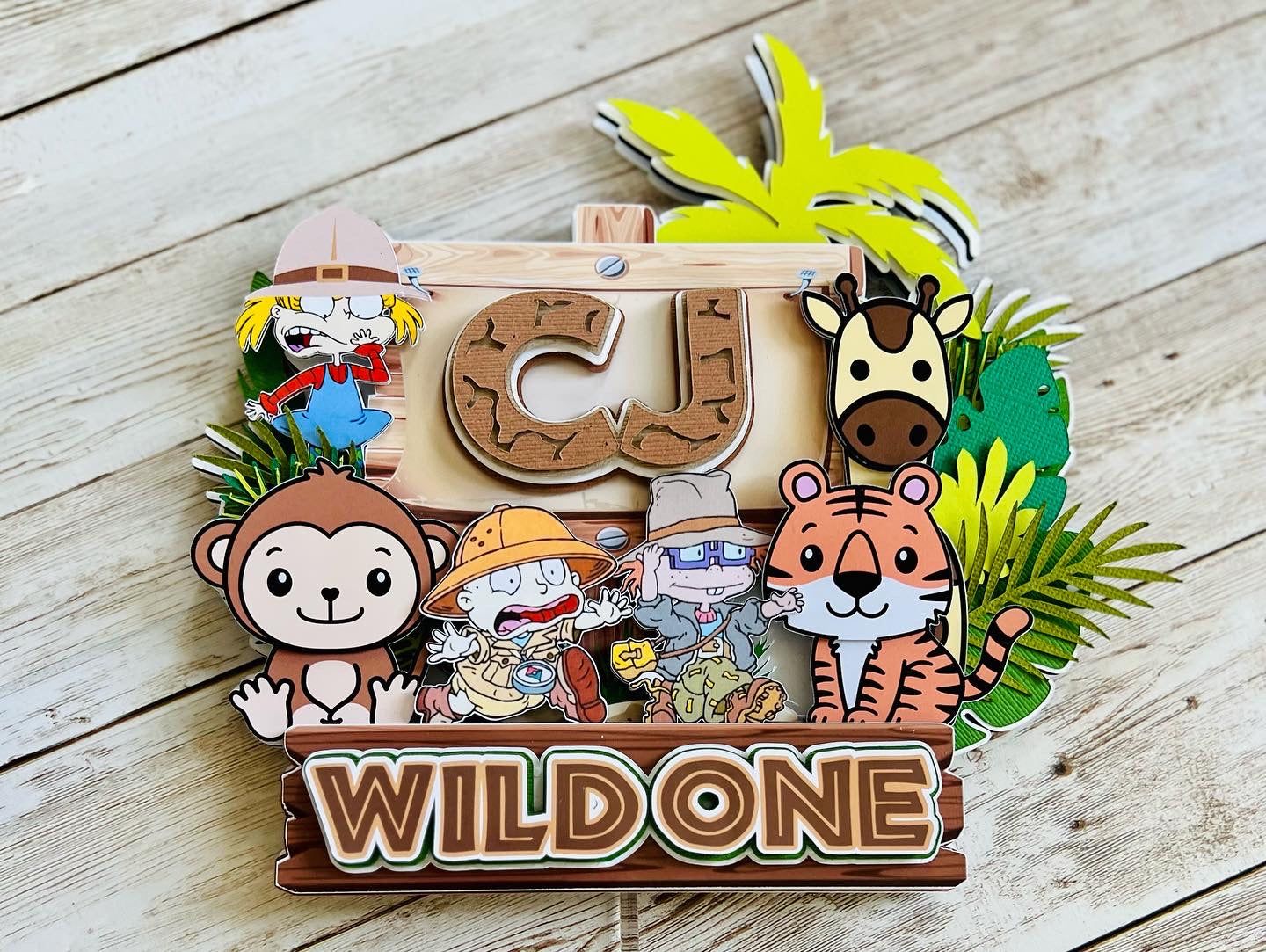 safari cake topper