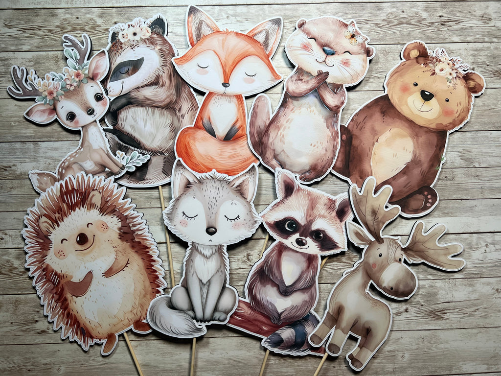 Woodland Animals Baby Shower Cutouts – Yoryina Creations