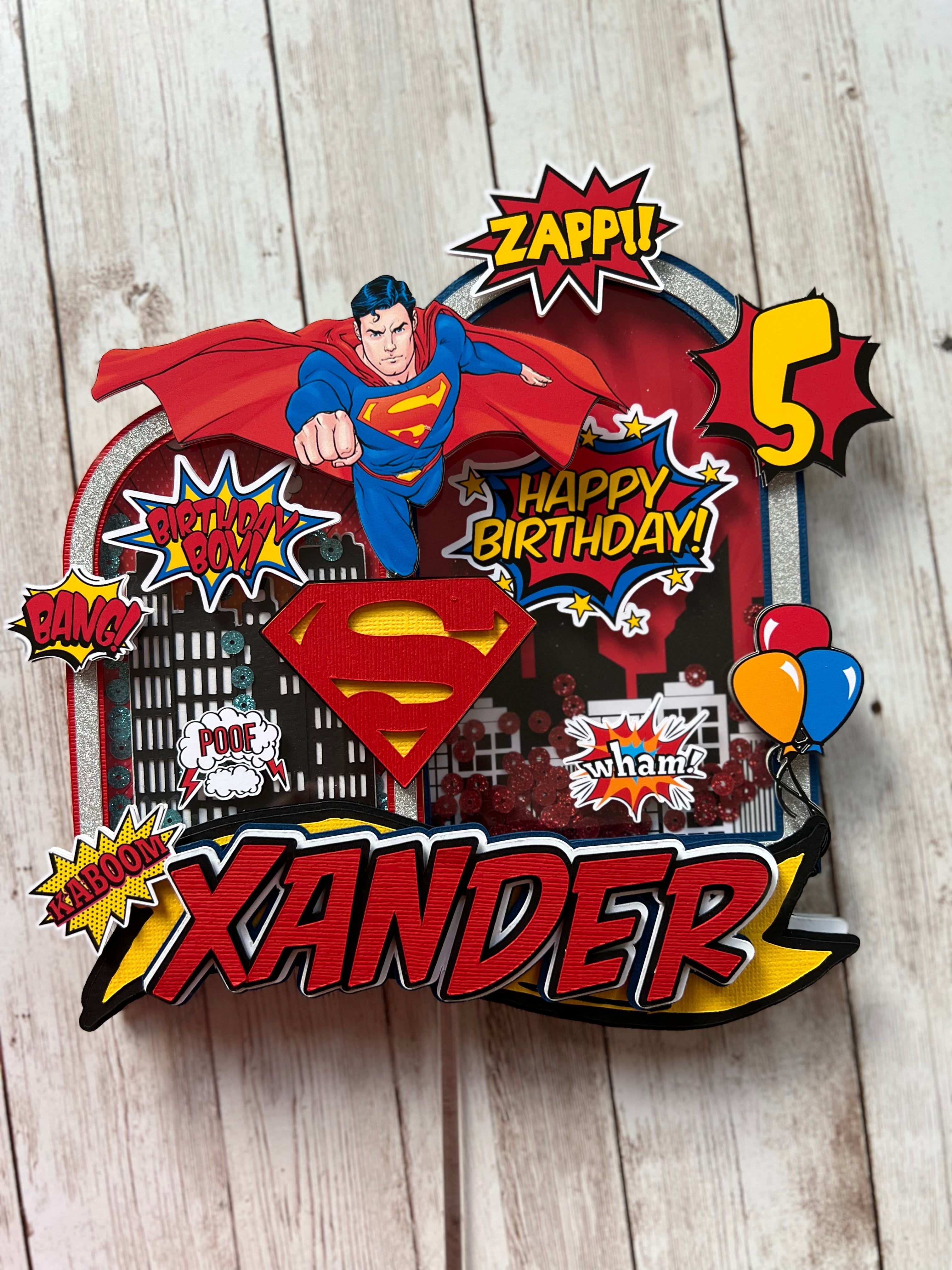 Superman Shaker Cake Topper