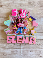 gamer girl cake topper