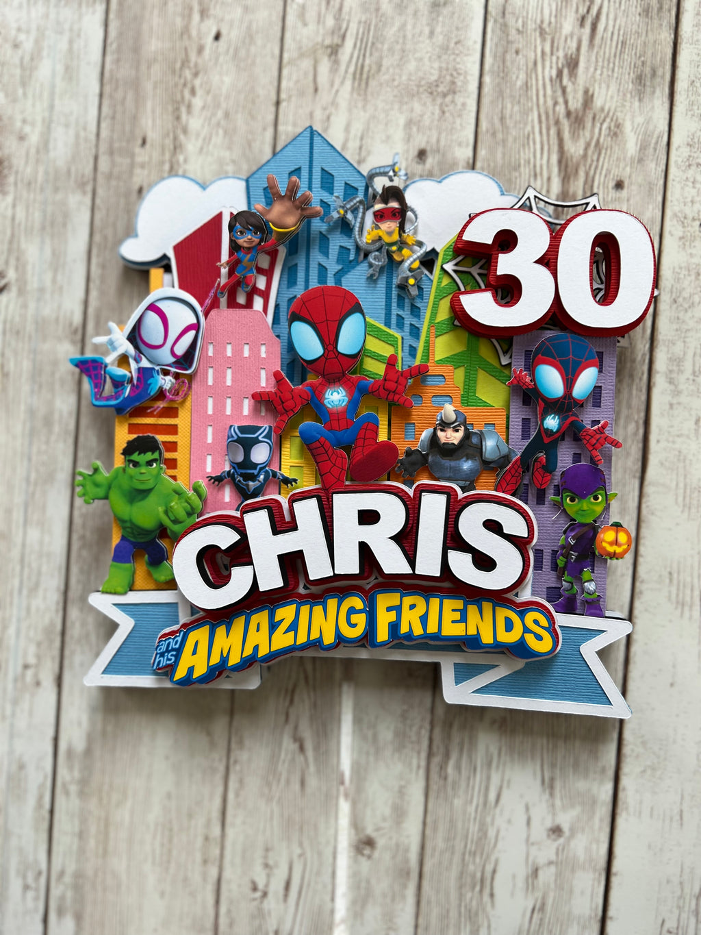 spidey cake topper