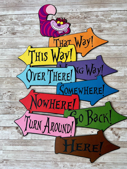 alice in wonderland signs