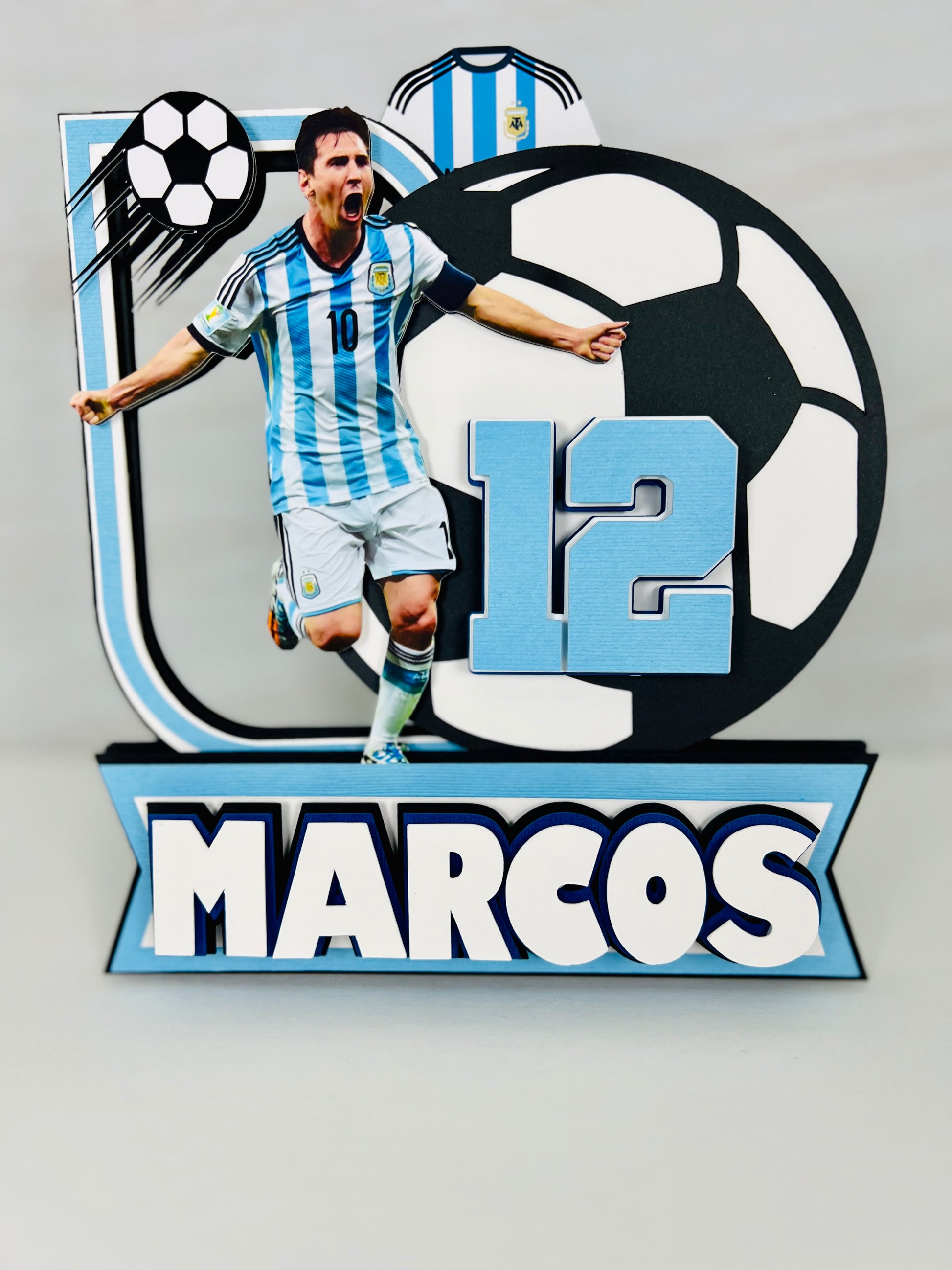 Messi cake topper