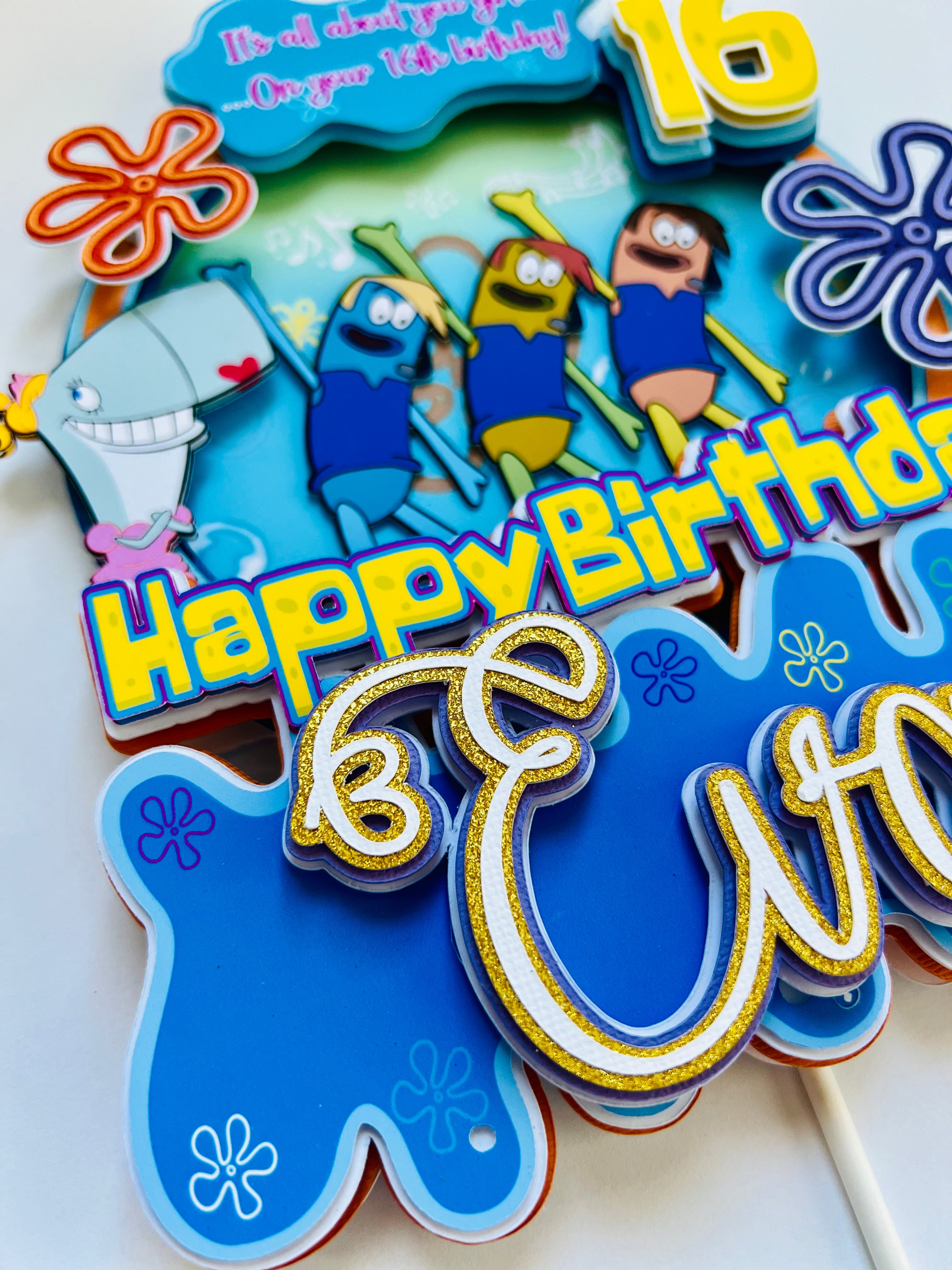 Bikini Bottom Cake Topper