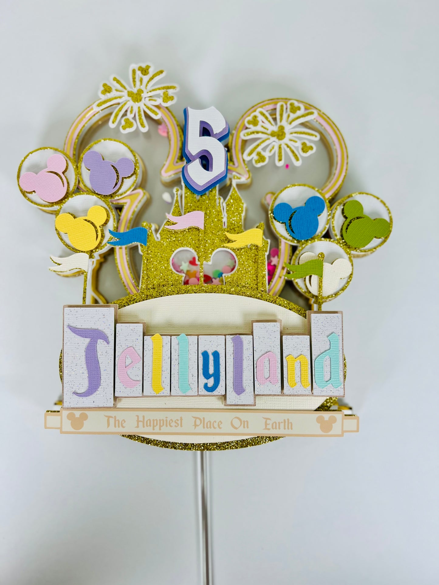 Retro park cake topper