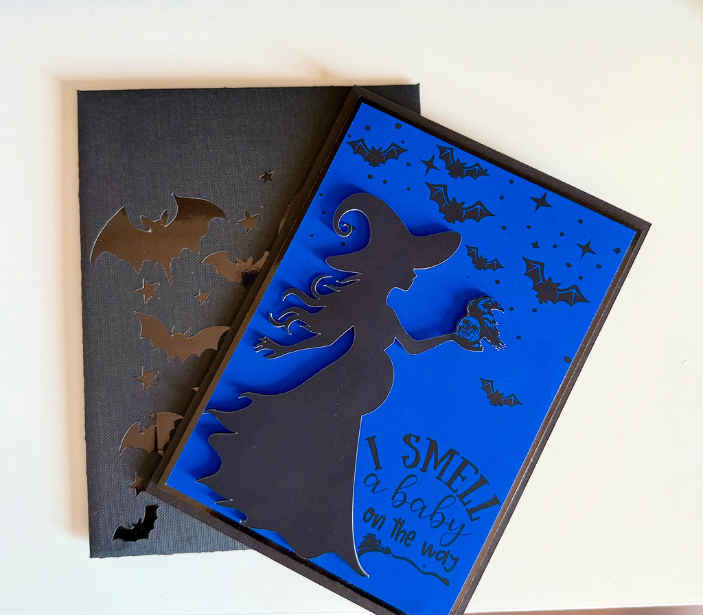 Witch new baby card