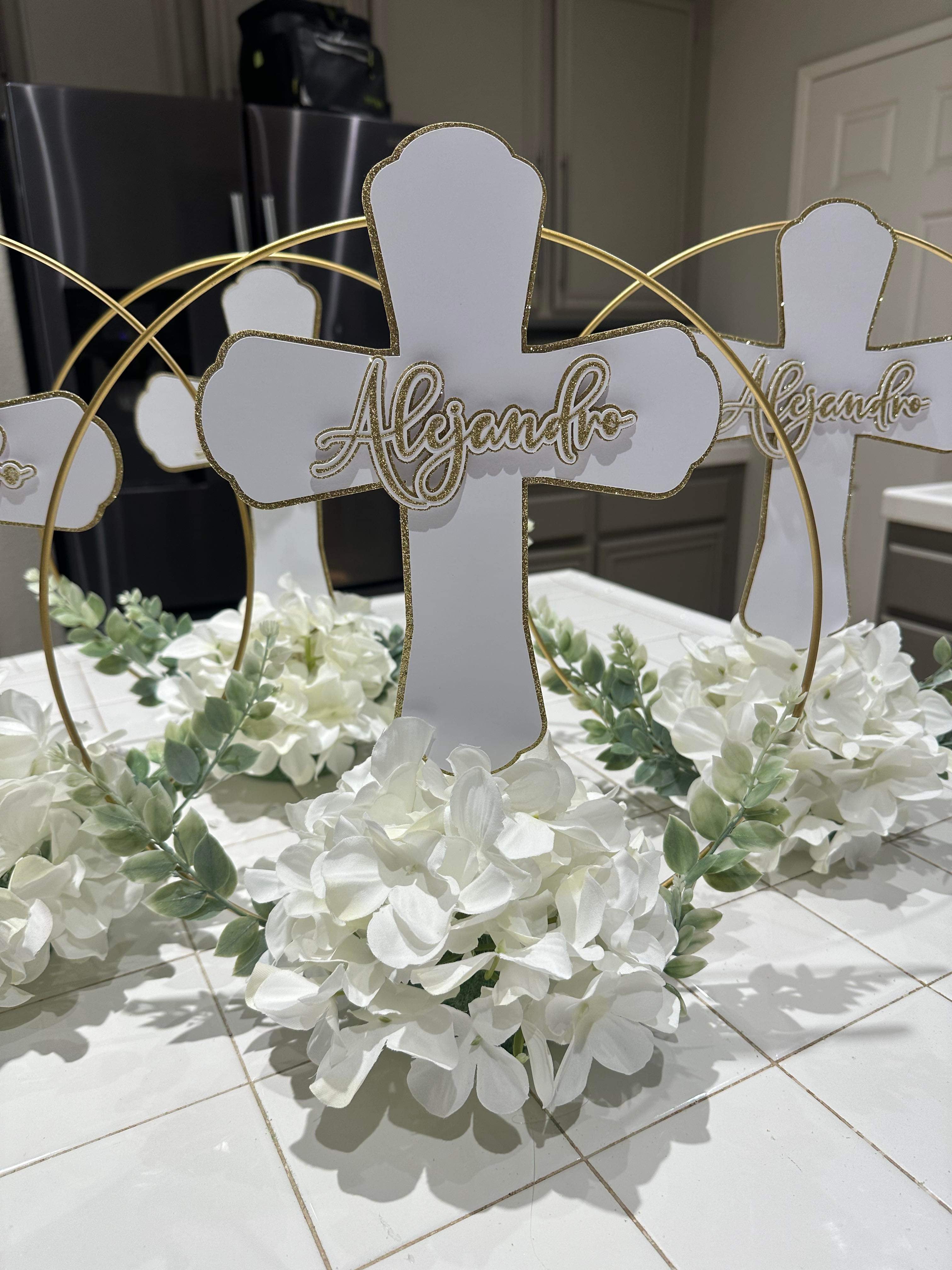 Baptism centerpieces 