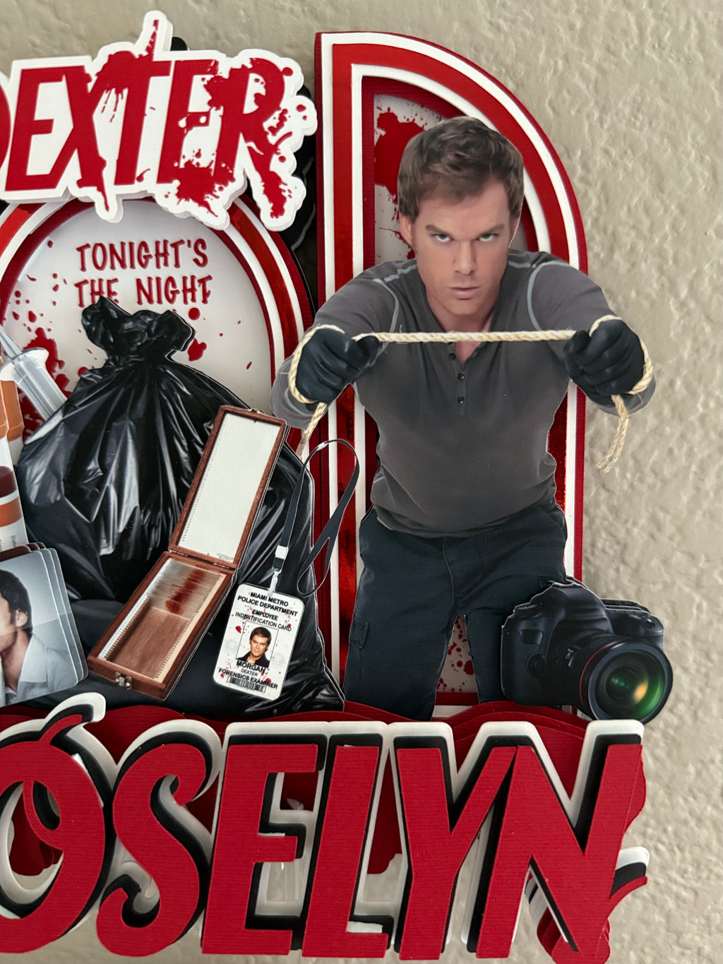 Dexter Morgan cake topper