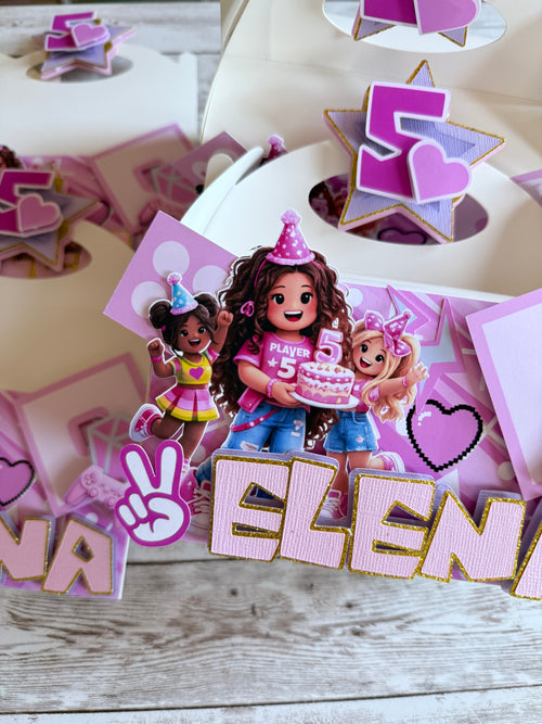 Pink Blox Favor Boxes