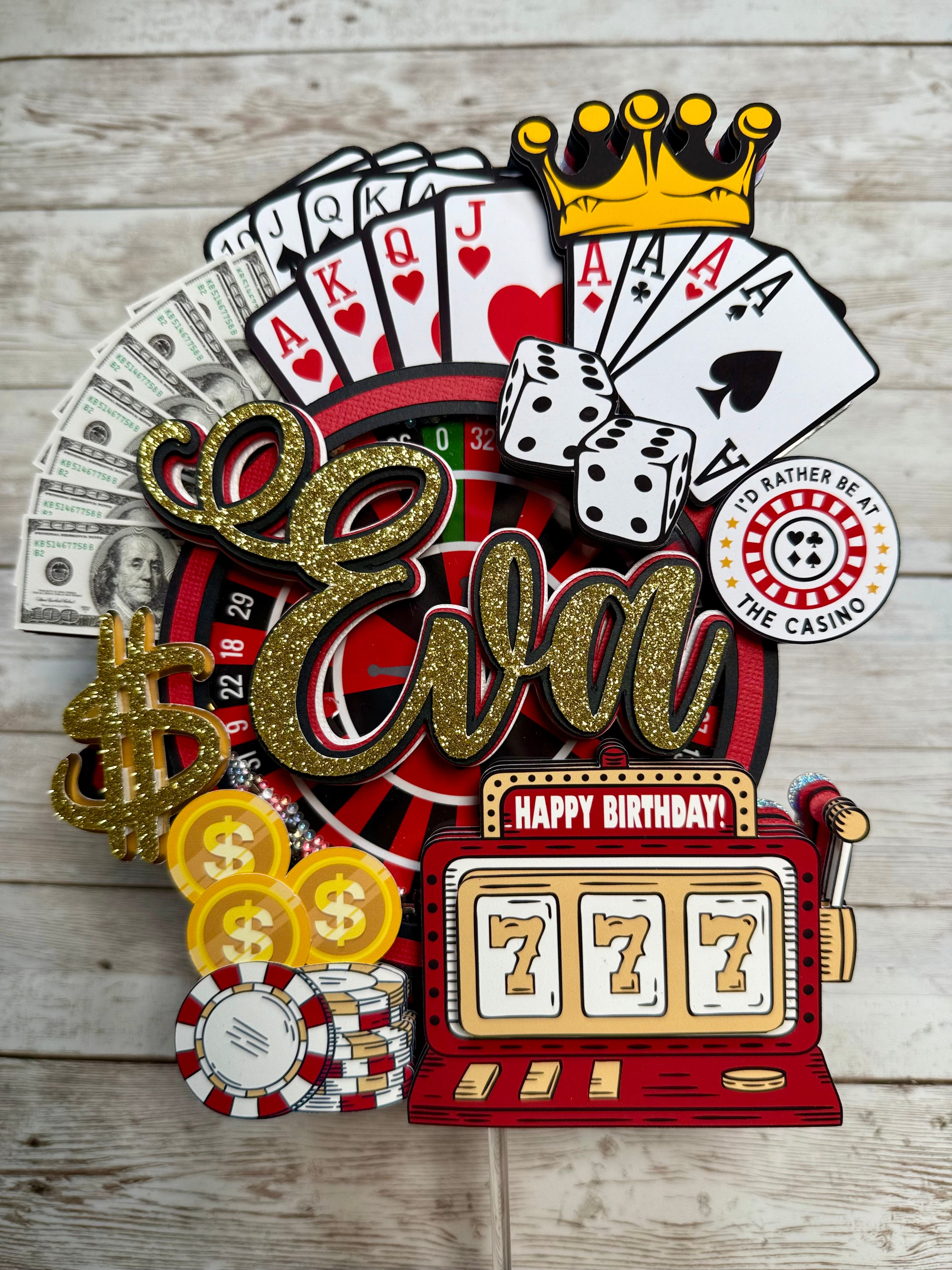 Las Vegas cake topper