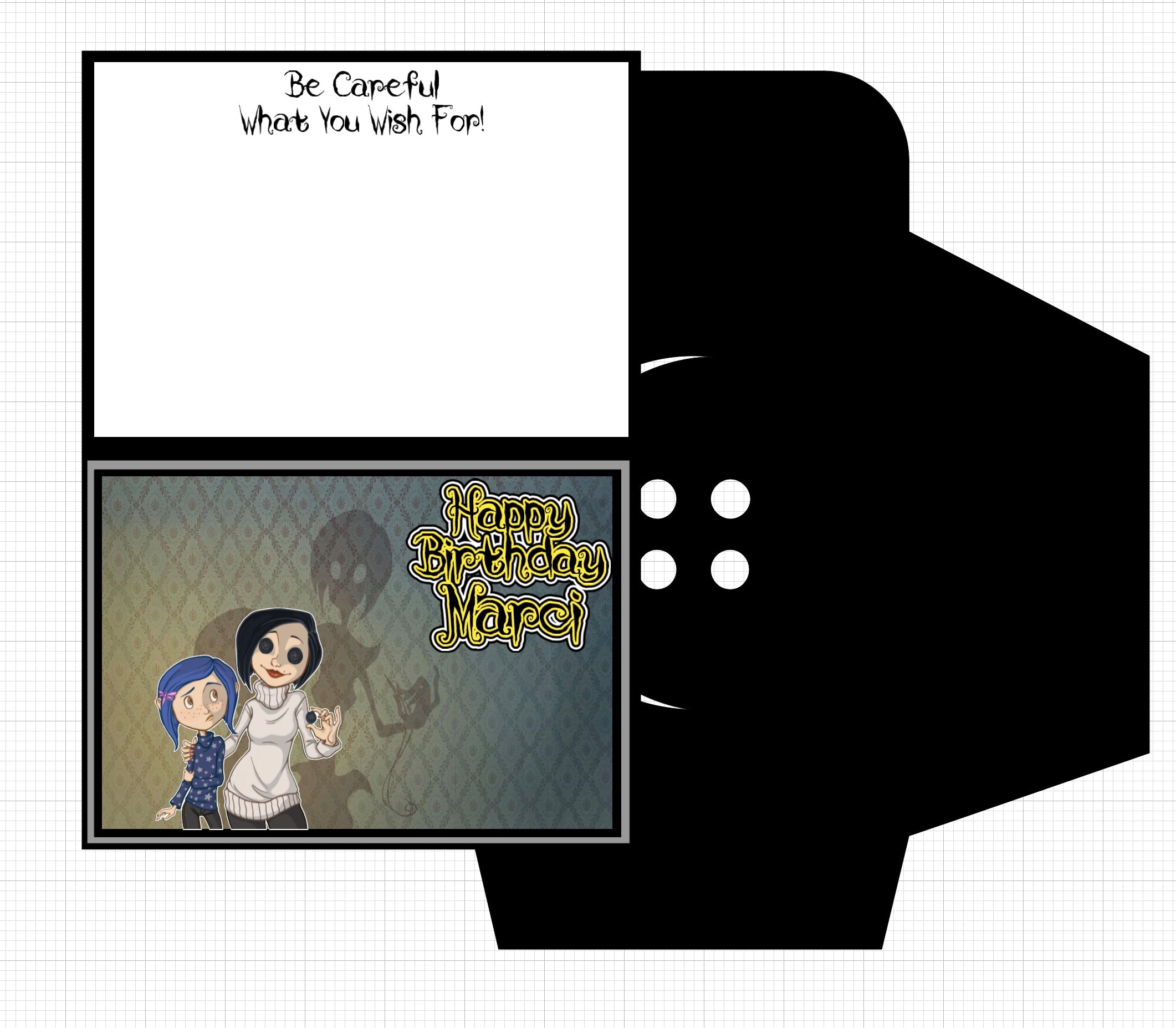 Coraline Birthday Card