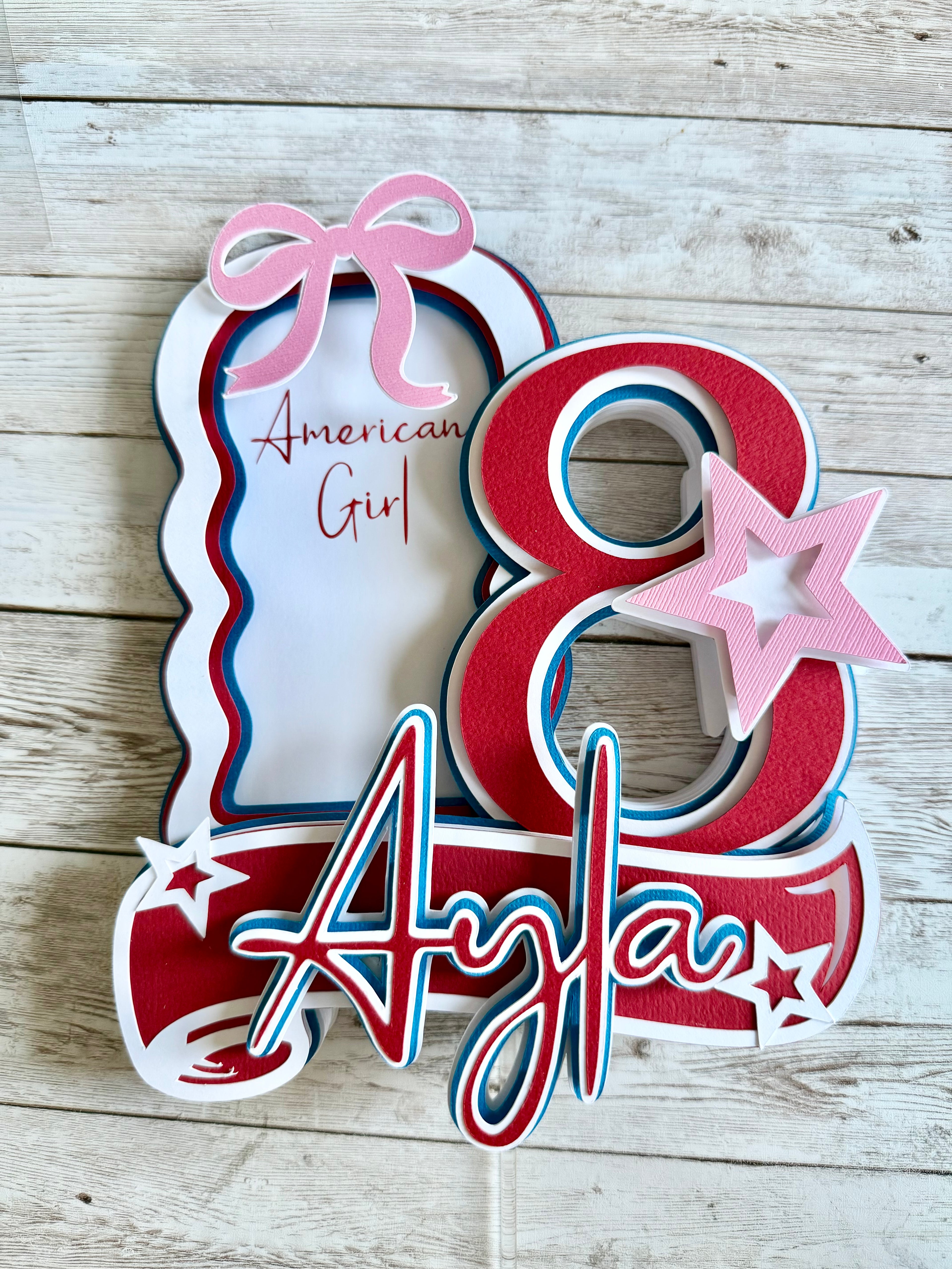 American girl cake topper