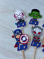 Marvel Personalized Cupcake Toppers