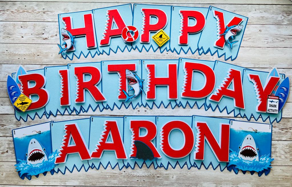 Shark Birthday Banner