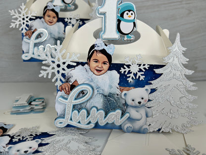 Winter wonderland favor boxes