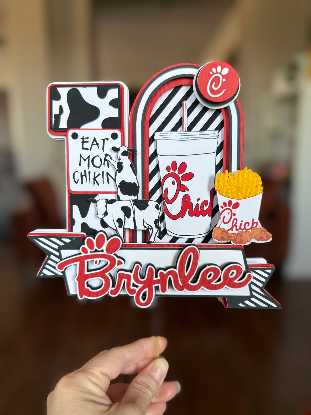 chic-fil-a cake topper