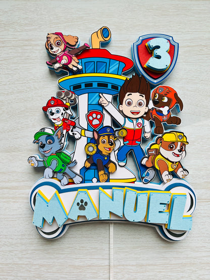 Paw patrol cake topper