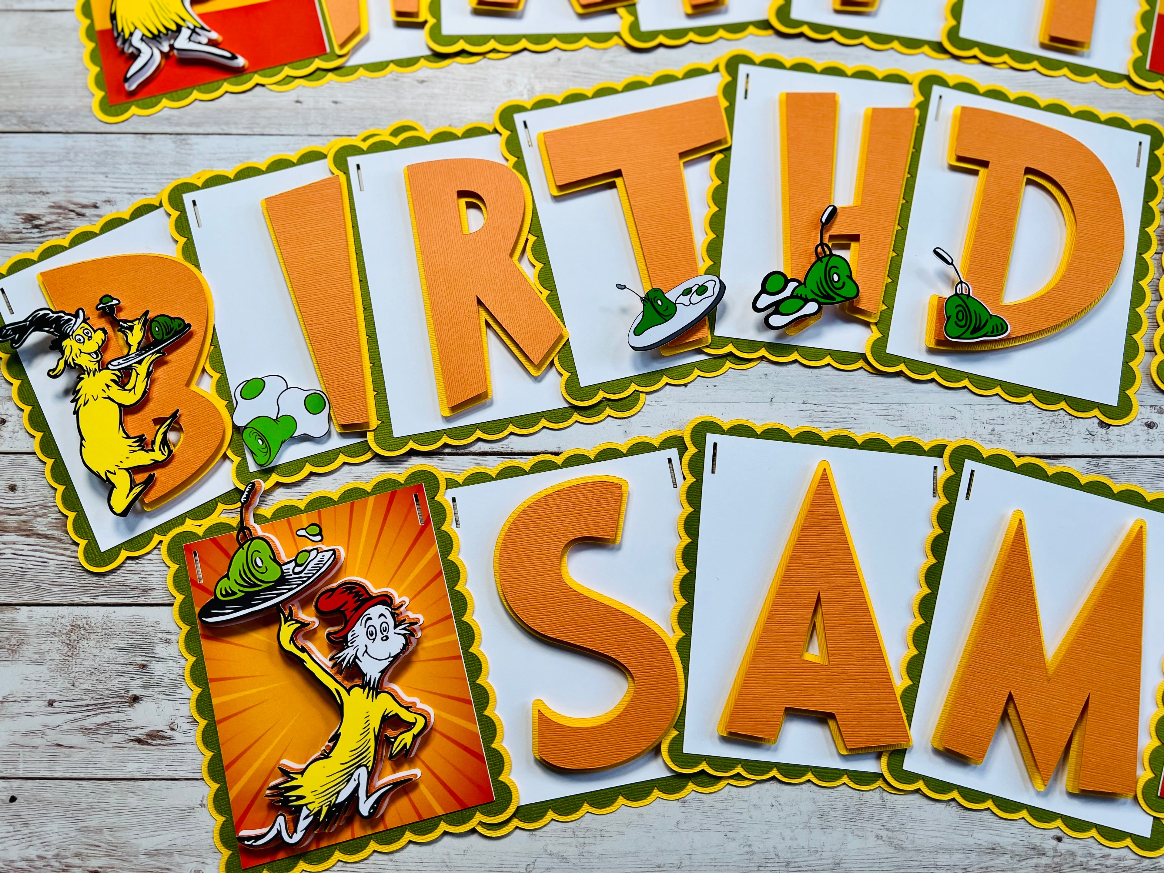 Green Eggs and Ham Birthday Banner