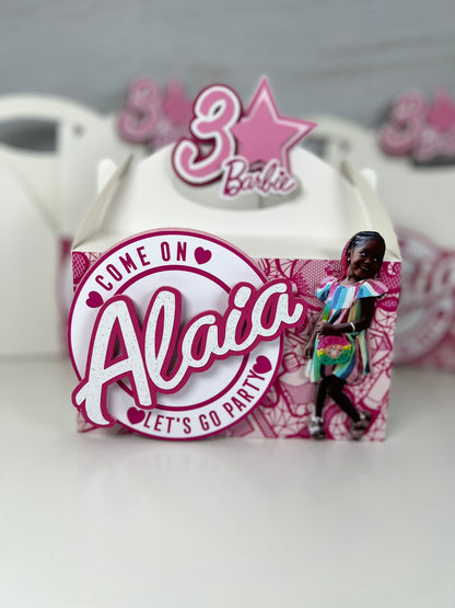 Barbie favor boxes