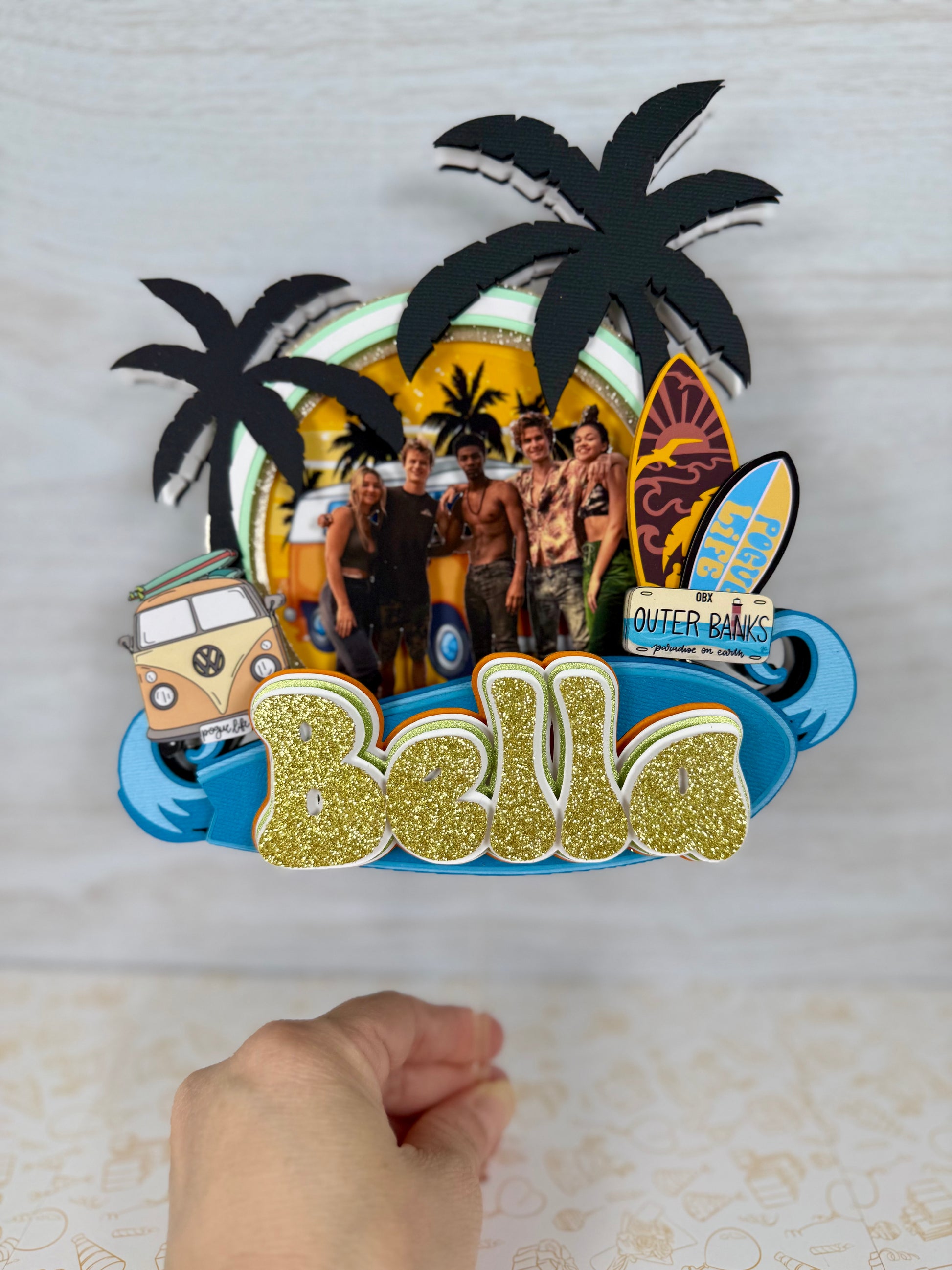 Outer banks cake topper
