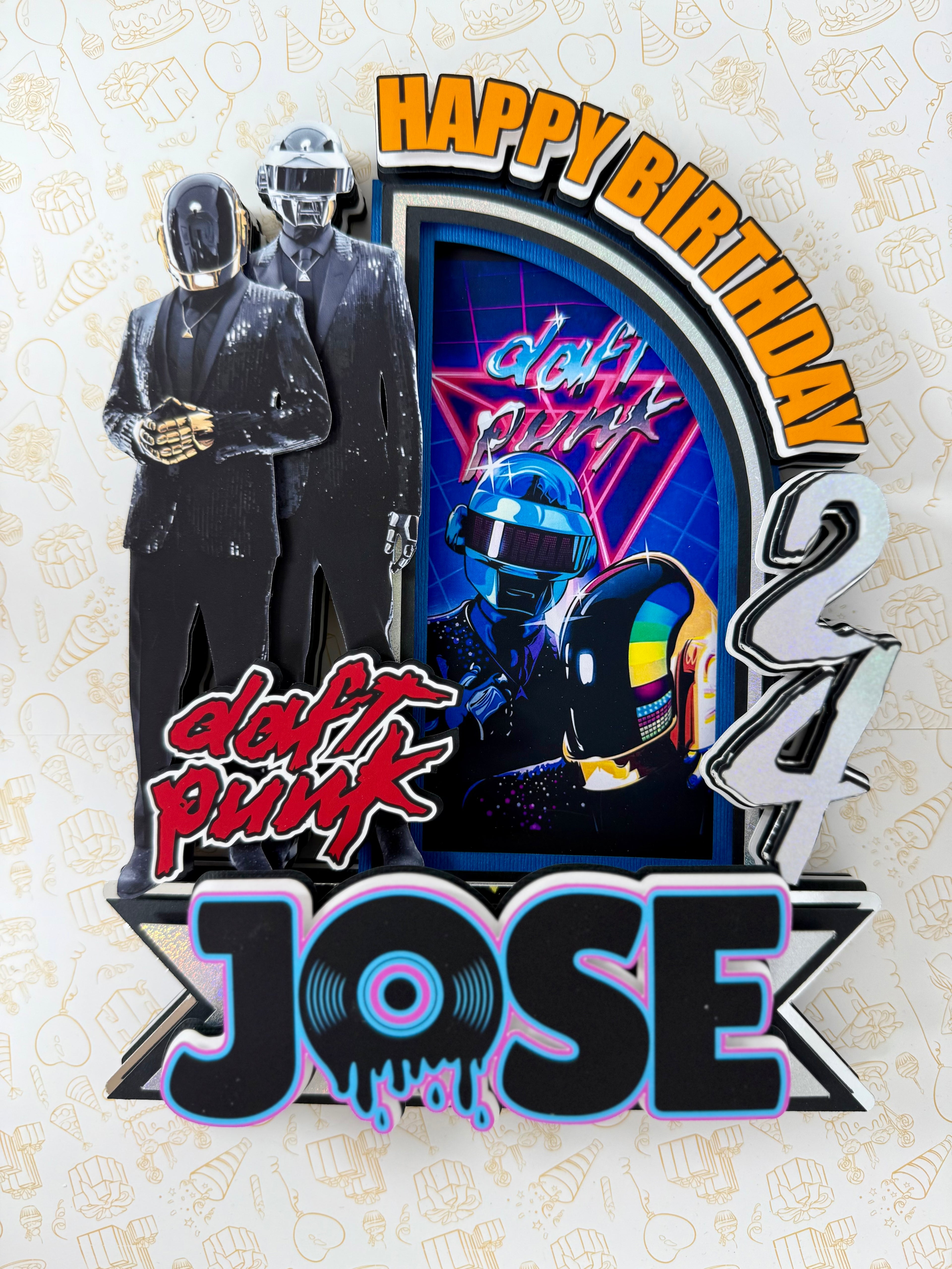 Daft Punk cake topper