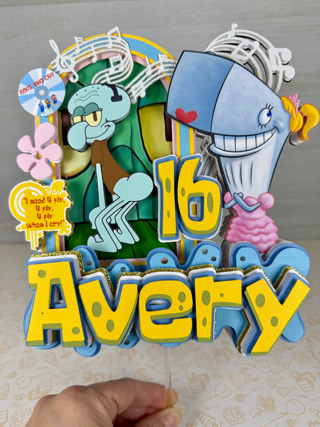Boys Who Cry Cake Topper 