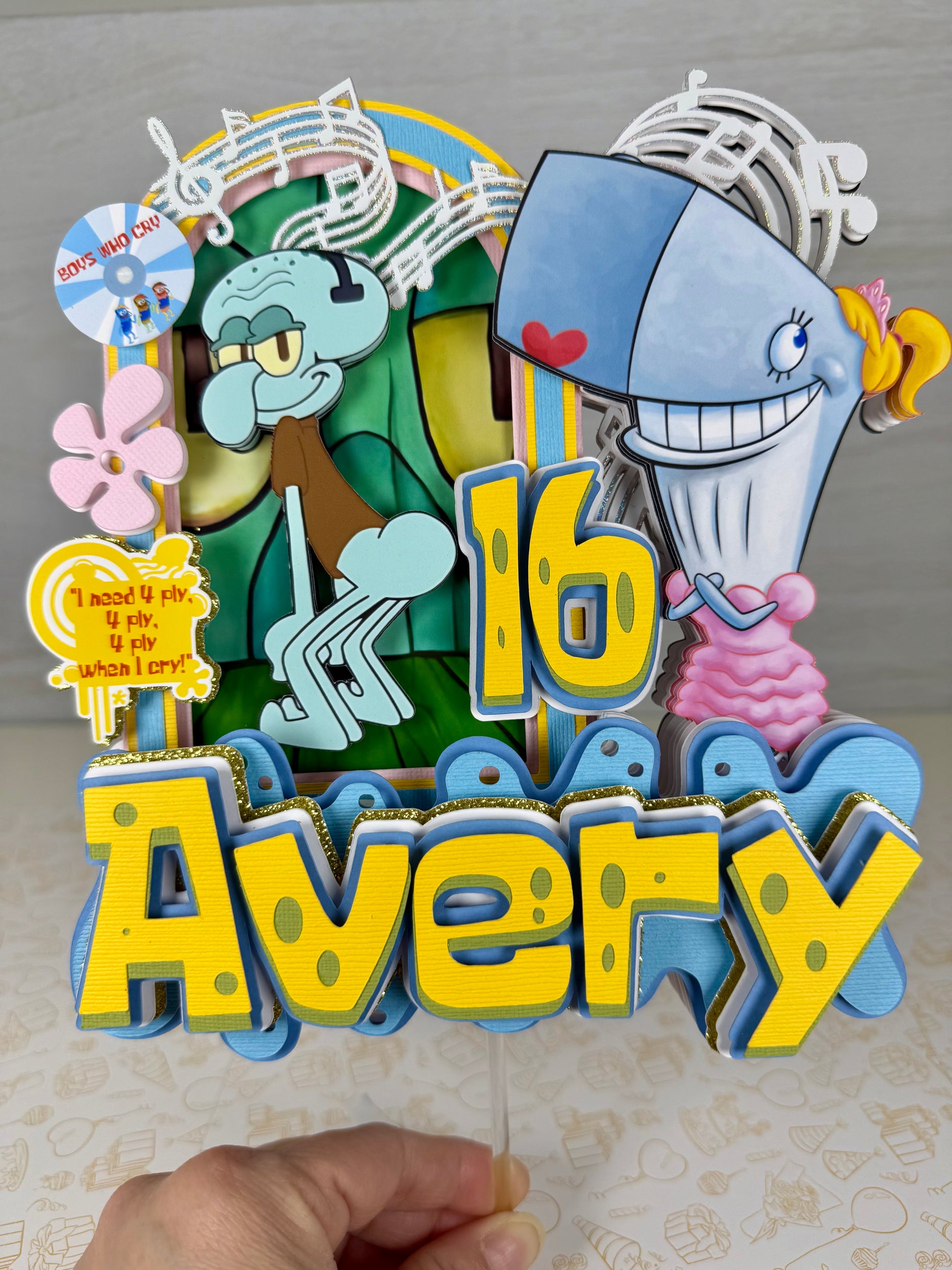 Boys Who Cry Cake Topper 