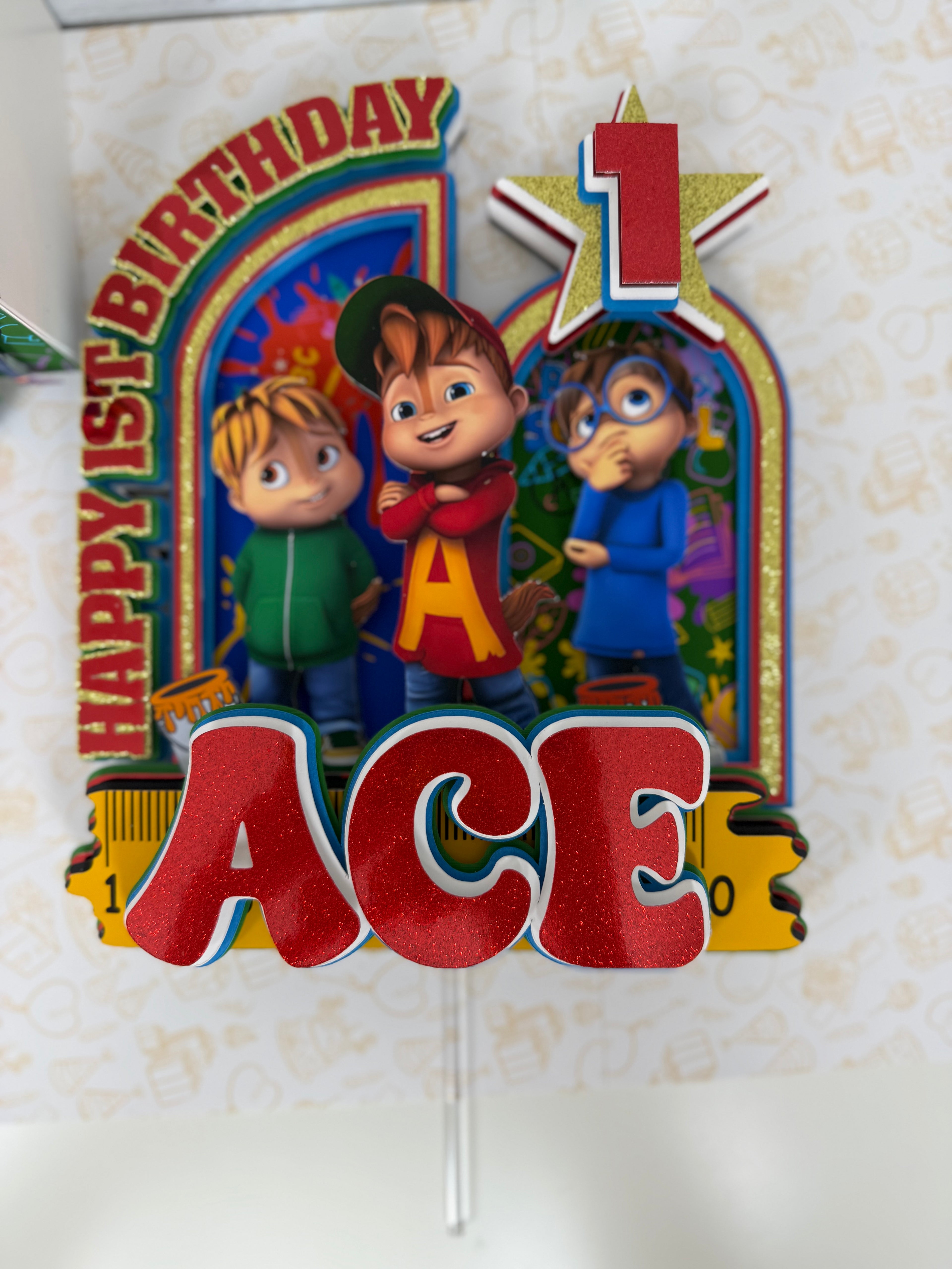 Alvin and the chipmunks cake topper